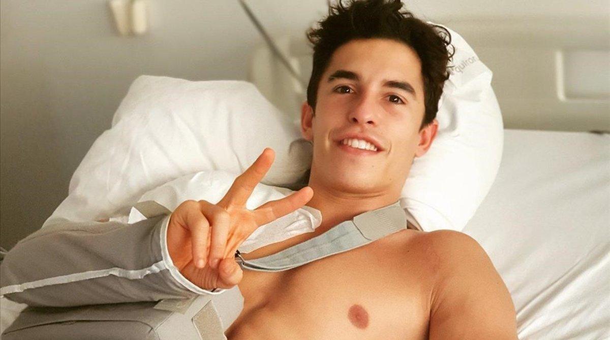 El enorme susto que se ha llevado Marc Márquez con su hombro operado