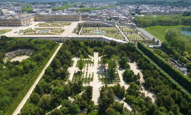 Jardines de Versalles, foto aérea Bosque de la Reina