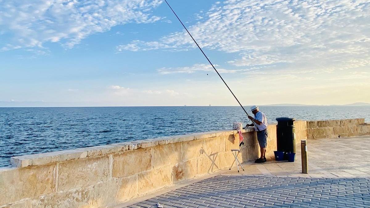 Ein Angler auf Mallorca