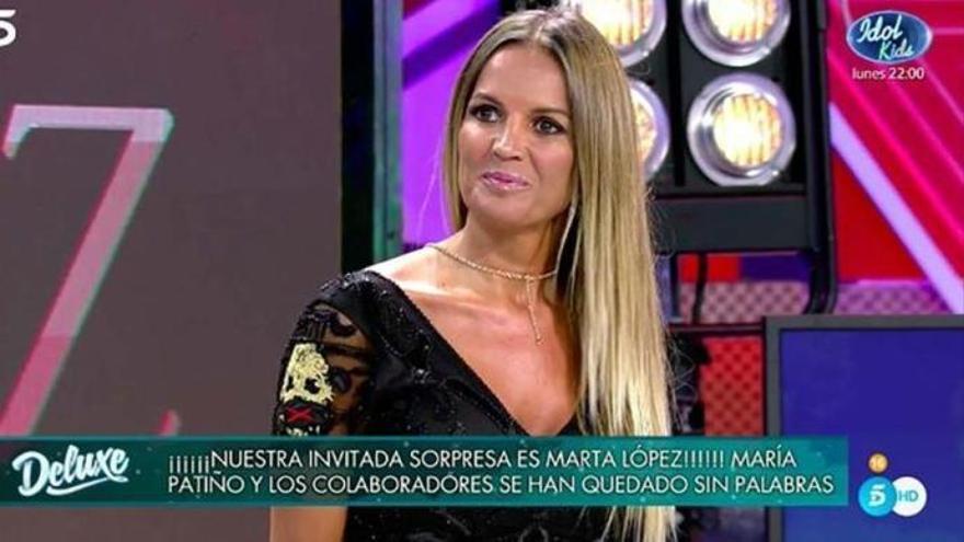 Marta López reaparece en &#039;Sábado Deluxe&#039; tras ser despedida de Mediaset