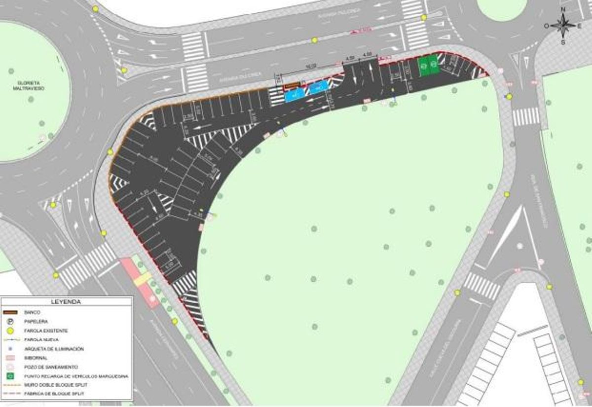 Futuro aparcamiento en la zona de Maltravieso.