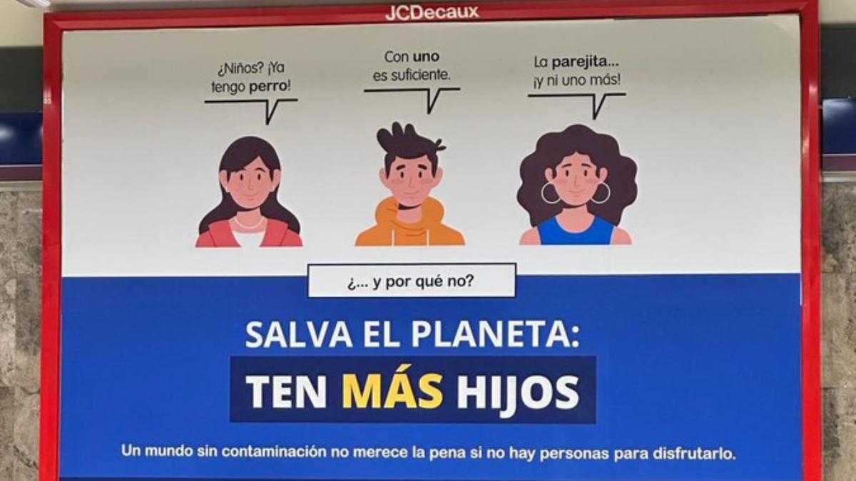 El polémico cartel que ha aparecido en el Metro de Madrid
