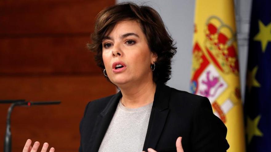 La vicepresidenta Soraya Sáenz de Santamaría.