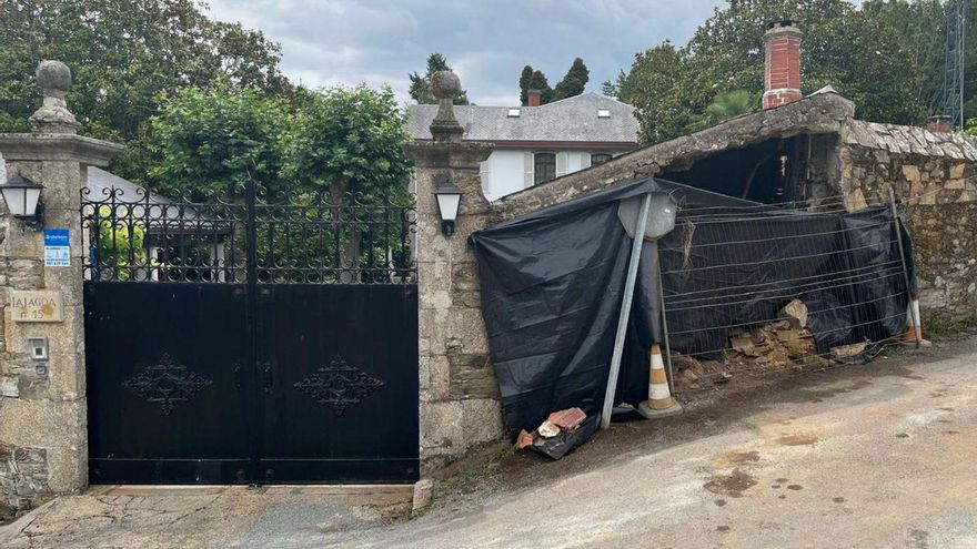 El choque del camión deja sin suministros al pazo da Lagoa