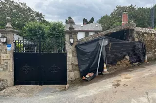 El choque del camión deja sin suministros al pazo da Lagoa