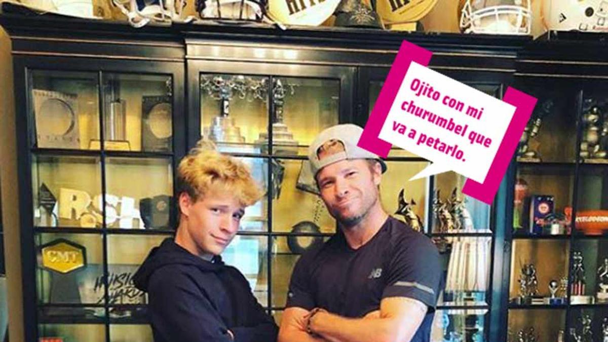 Brian Littrell con su hijo