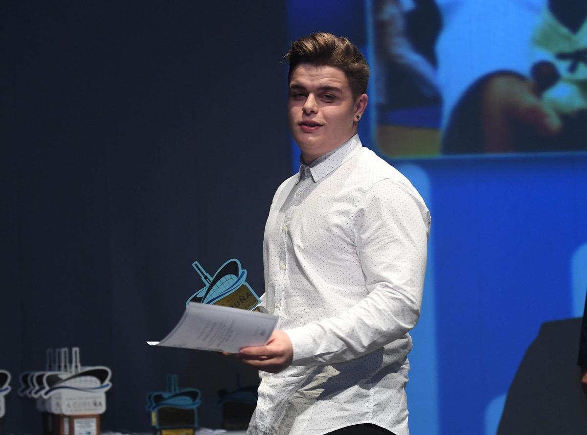 Antonio Sandino recoge su premio en 2019.