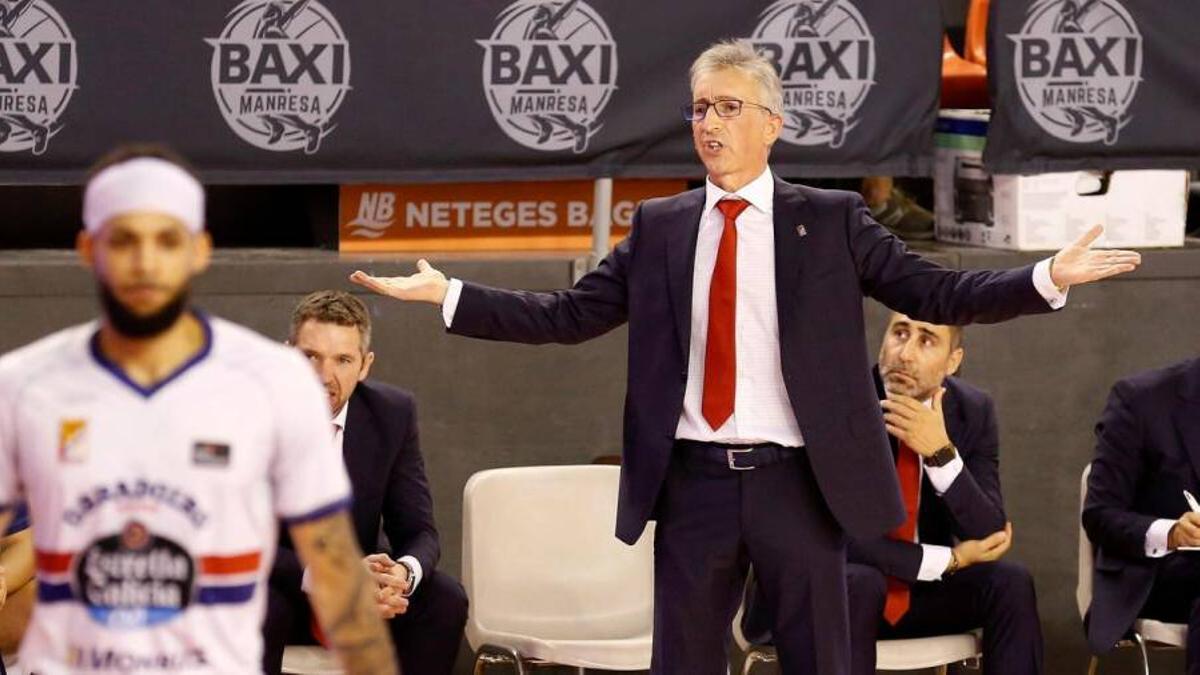 Moncho Fernández durante un partido de la presente campaña