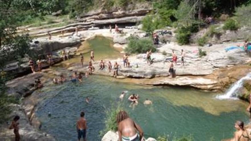 La riera de Merlès aquest passat diumenge.