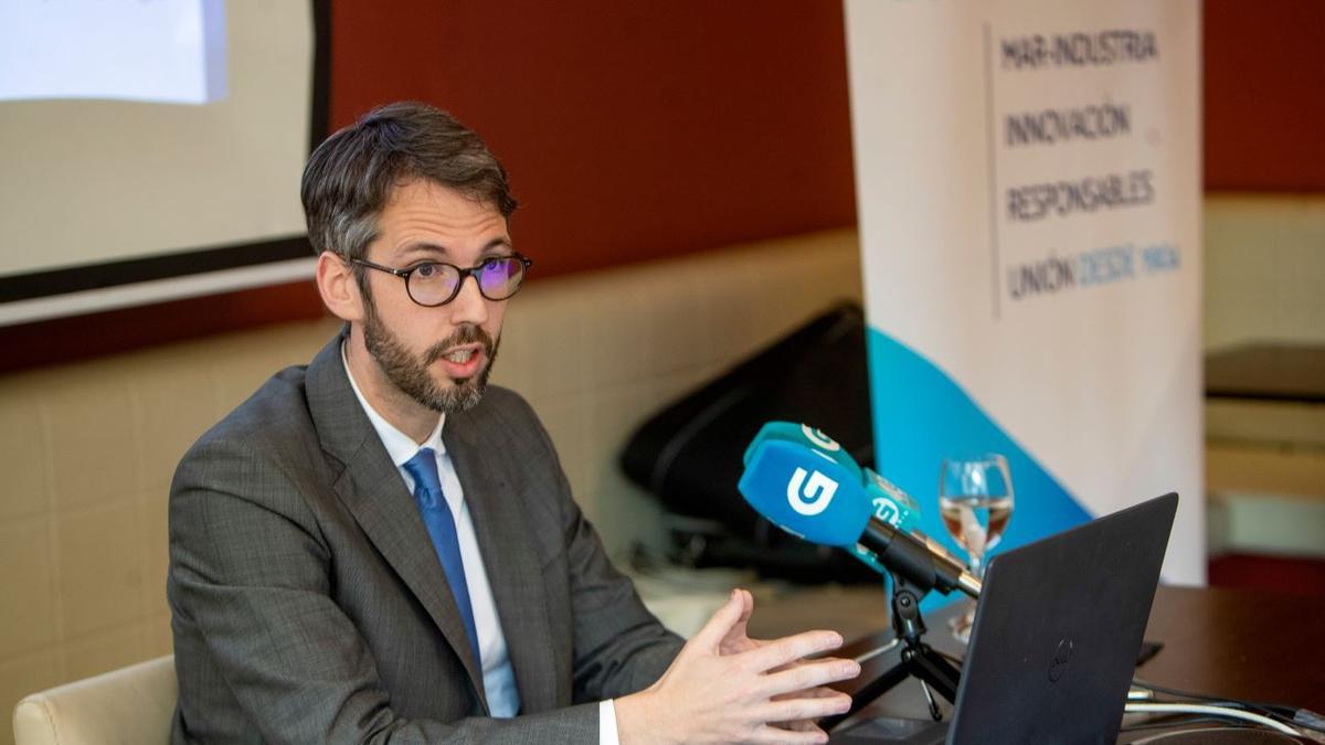 Roberto Alonso, secretario general de Anfaco-Cecopesca, este viernes en el Círculo de Empresarios de Galicia.