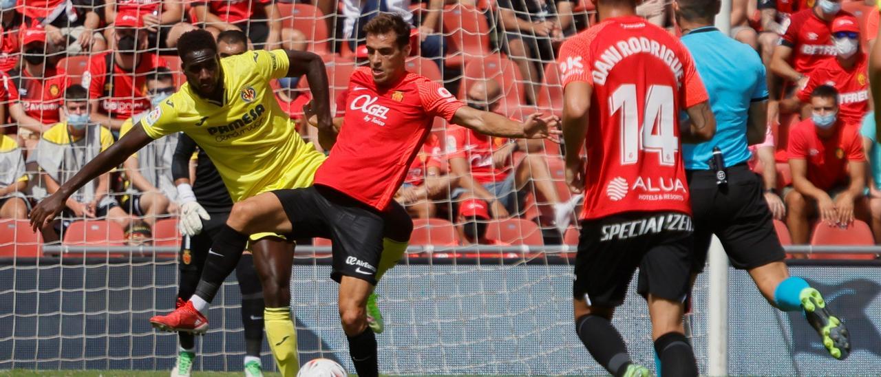 Boulaye Dia, durante el partido del Villarreal ante el Mallorca en Son Moix.