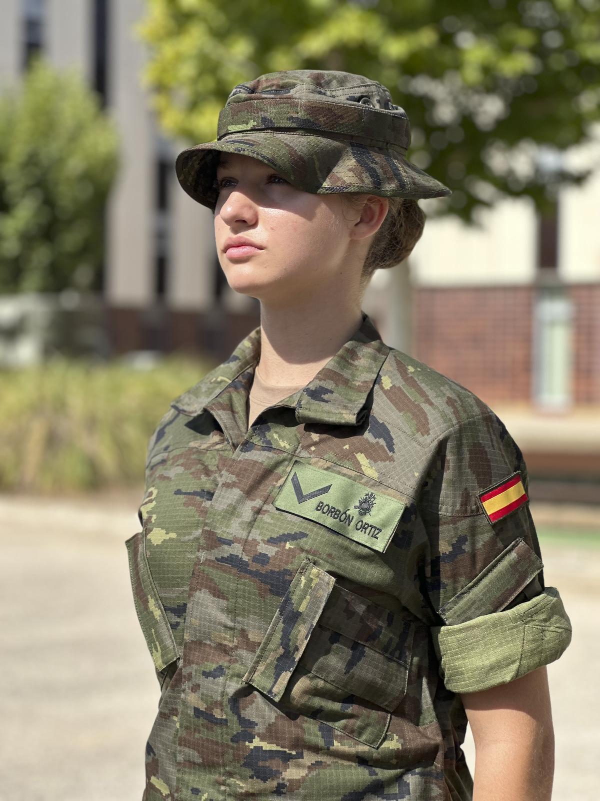 La princesa Leonor, en la Academia General Militar de Zaragoza.