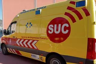 Herido grave un motorista chocar con un turismo en Las Palmas de Gran Canaria