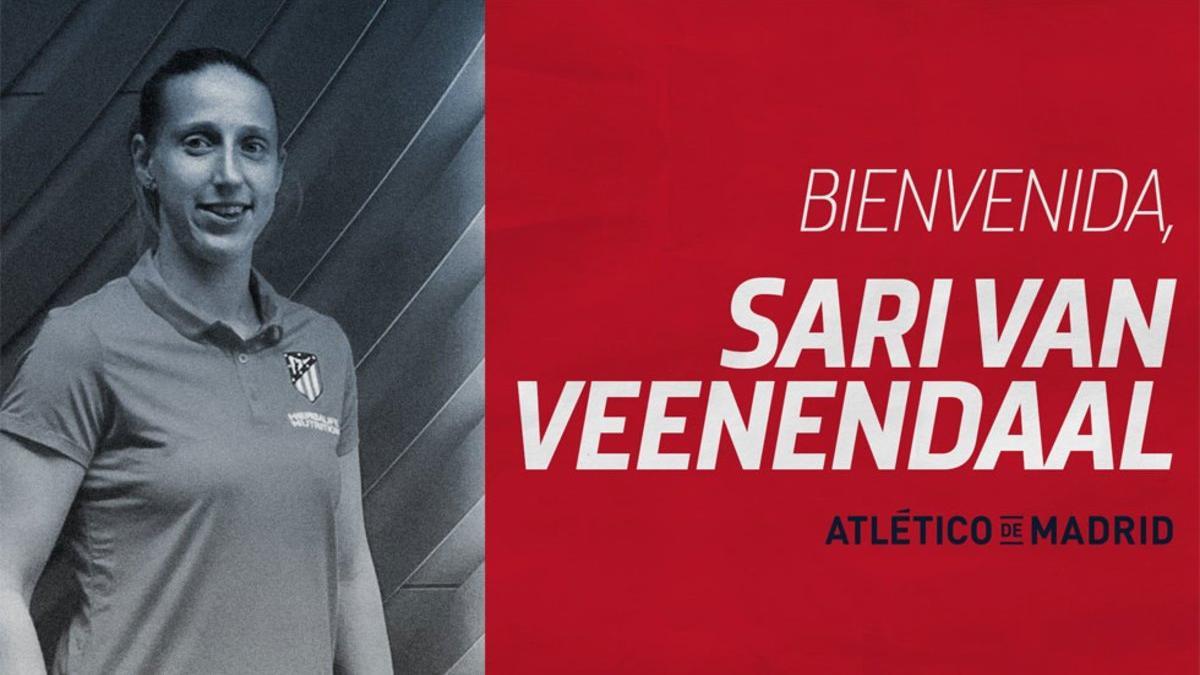Sari Van Veenendaal ficha por el Atlético de Madrid