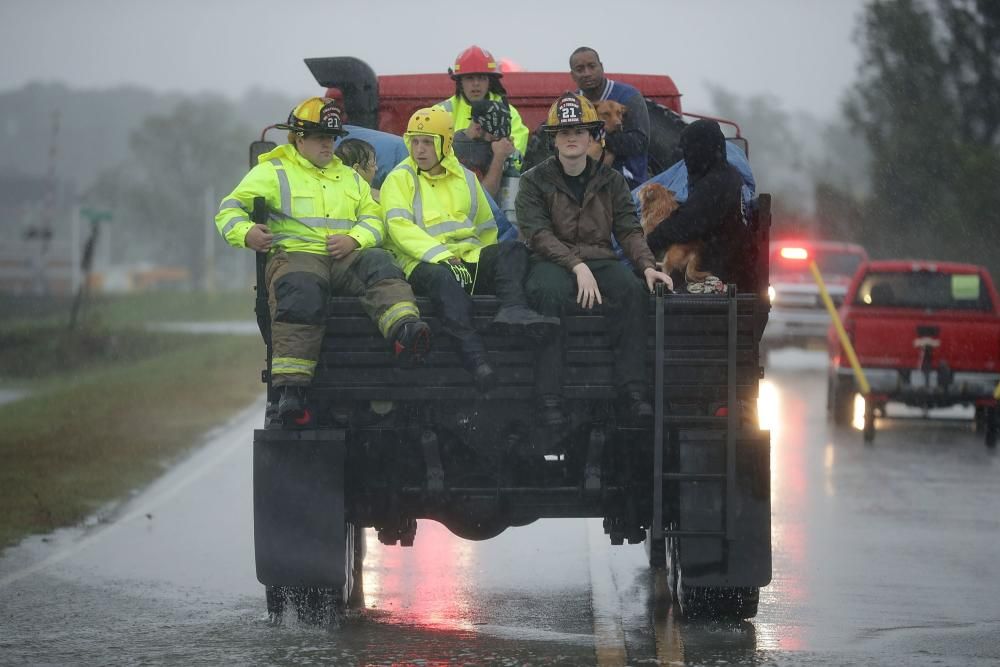 Inundaciones en la costa este de EE UU tras la llegada del huracán Florence