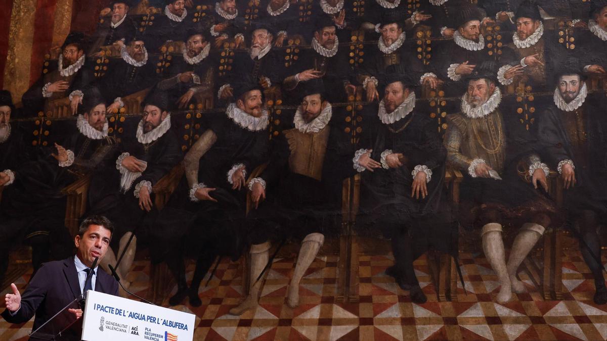Carlos Mazón, ahir, en el Palau de la Generalitat