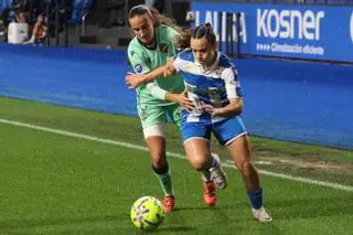 La primera exhibición de Espe Pizarro en Riazor