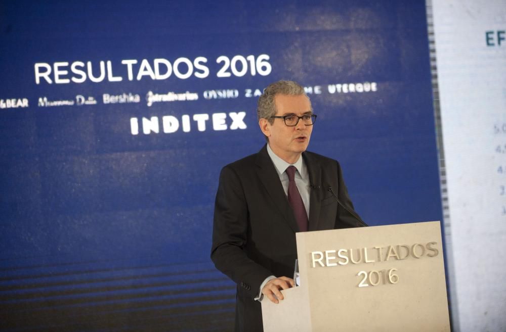 Pablo Isla presenta los resultados de Inditex 2016