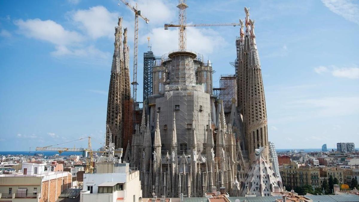 La Sagrada Família, hace unos días.