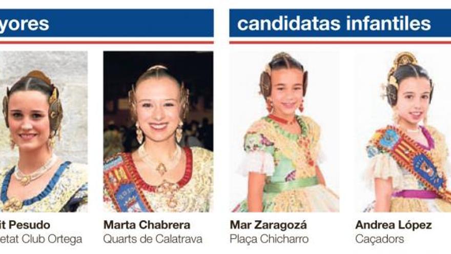 Tres jóvenes y tres niñas aspiran a ser las reinas falleras de Burriana