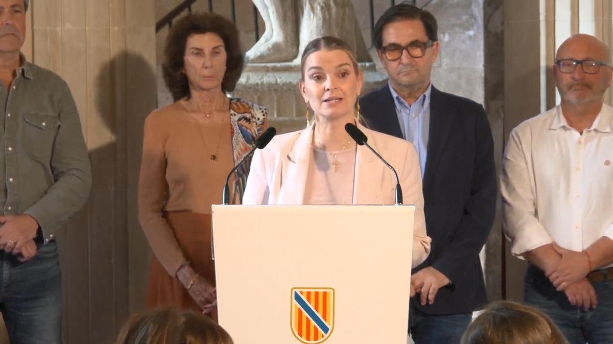 Marga Prohens, tras la reunión con los agentes económicos y sociales.