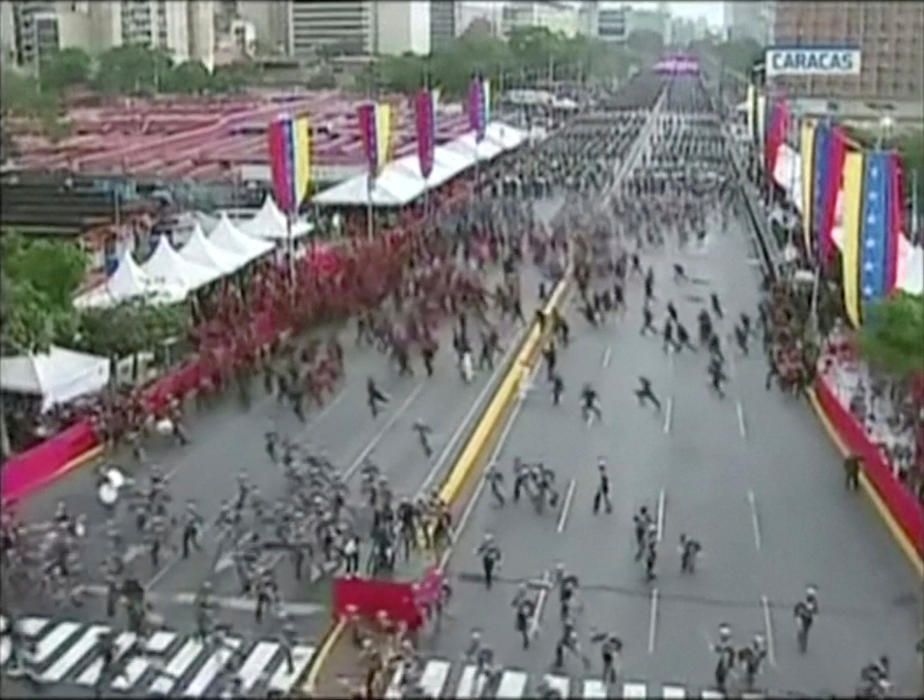 El momento del ataque contra Maduro