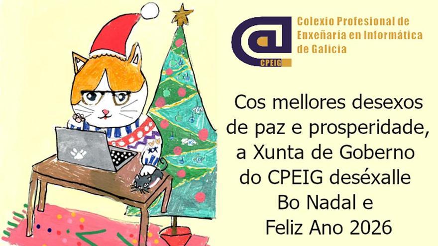 Felicitación do CPEIG co debuxo gañador do certame