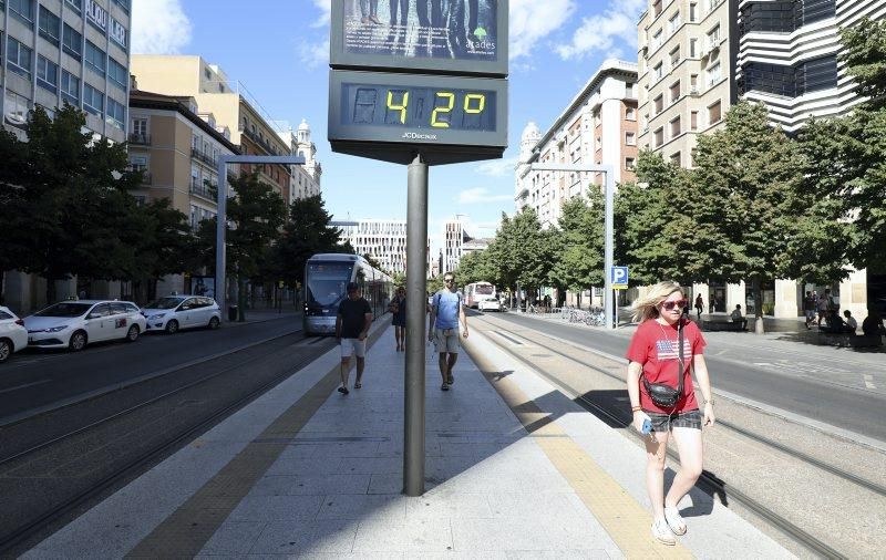 Calor en Zaragoza, 9 de julio agosto