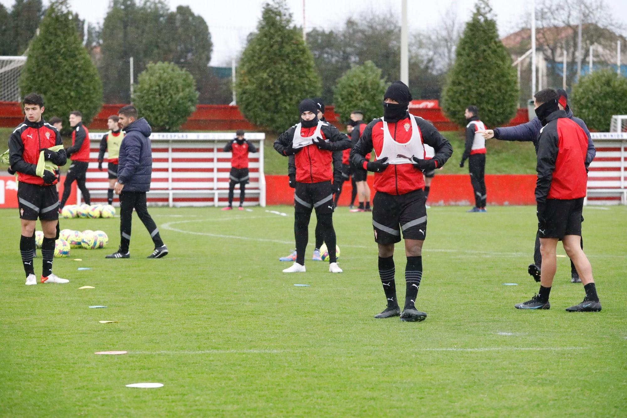 En imágenes: Entrenamiento del Sporting en Mareo