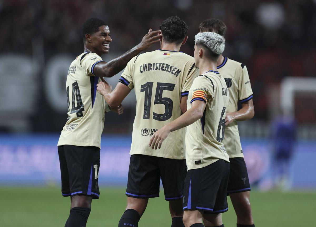 Gavi ha conectado muy bien con Marcus Rashford