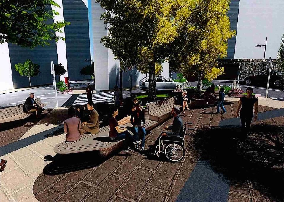 Así será la plaza que creará el Concello entre Sanjurjo Badía y el Barrio das Flores