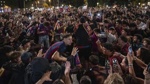 Celebració massiva a la plaça de Catalunya