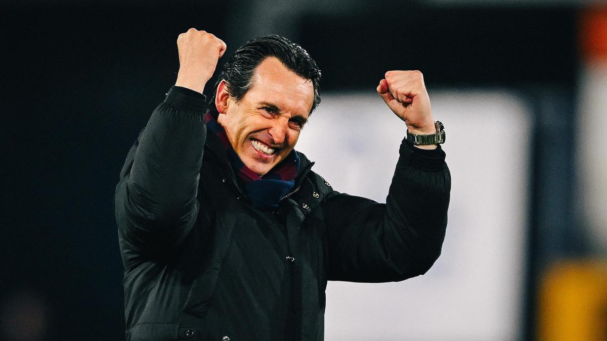 Emery celebra el triunfo del Aston Villa