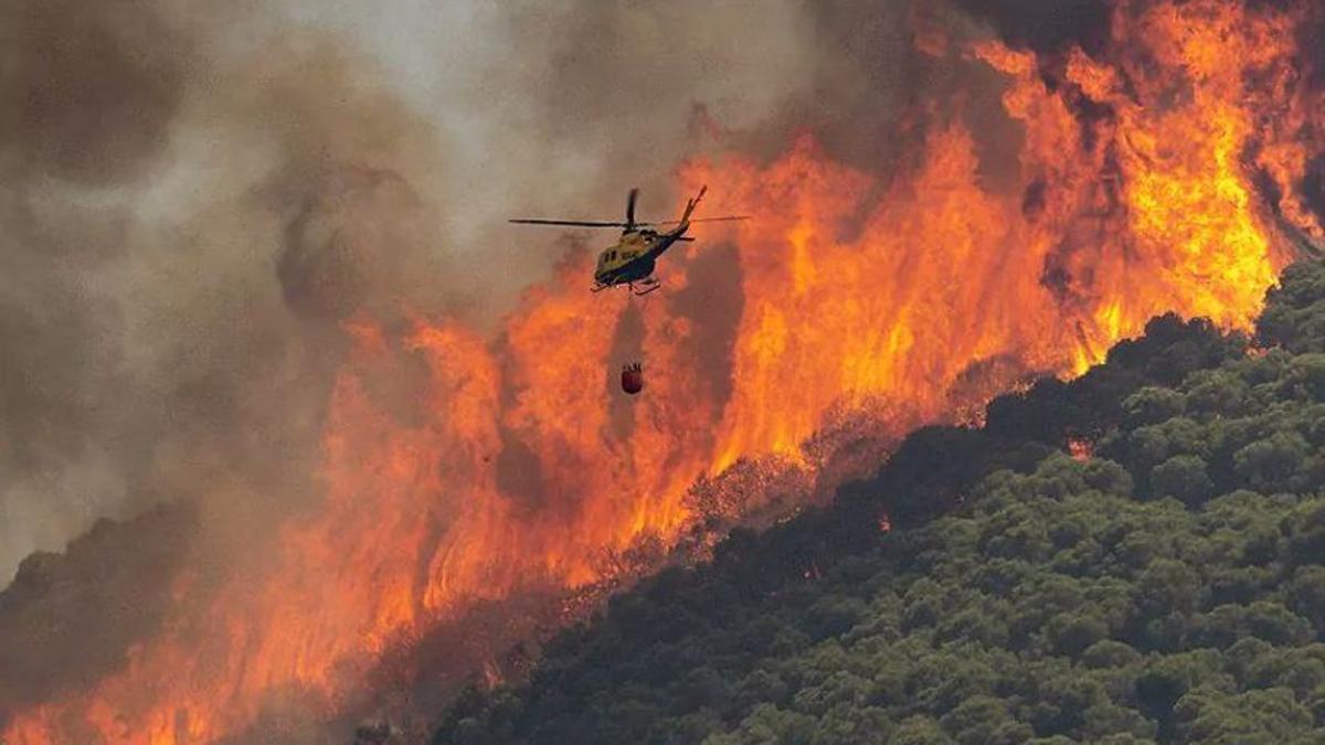 El incendio de Mijas, fuera de control.