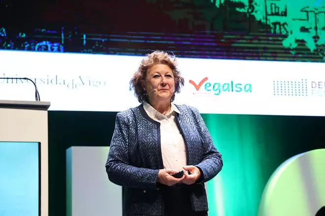 Begoña Ibarrola, durante su ponencia en el V Foro de Educación