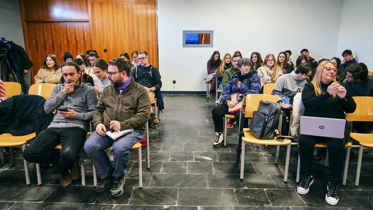 Medios congregados para seguir el juicio de Atrio, este miércoles.