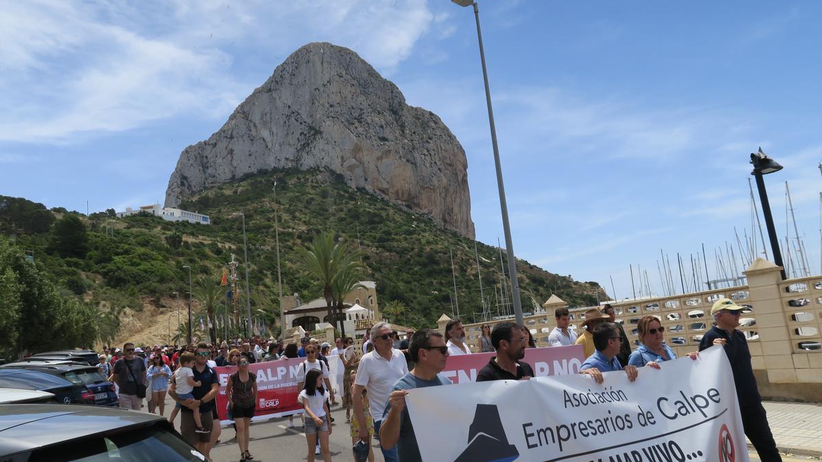 Un momento de la concentración en Calp.