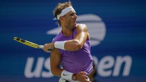 aguasch49649598 rafael nadal  of spain  returns a shot to hyeon chung  of so190831213126
