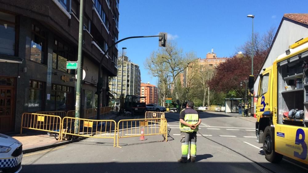 Escape de gas en la avenida Cervantes.