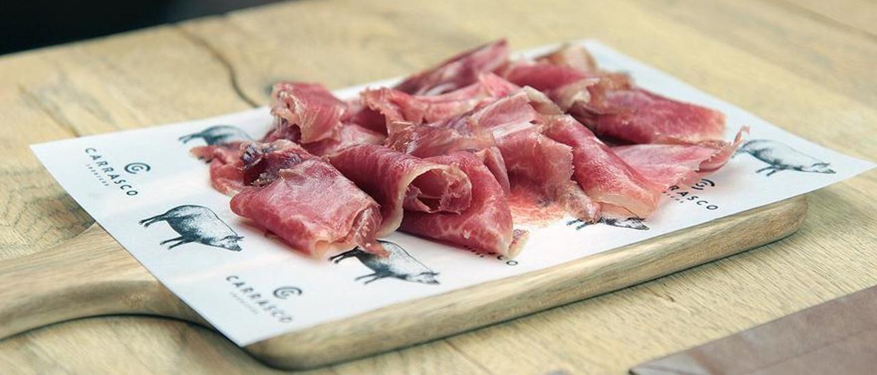 Una ración de jamón ibérico