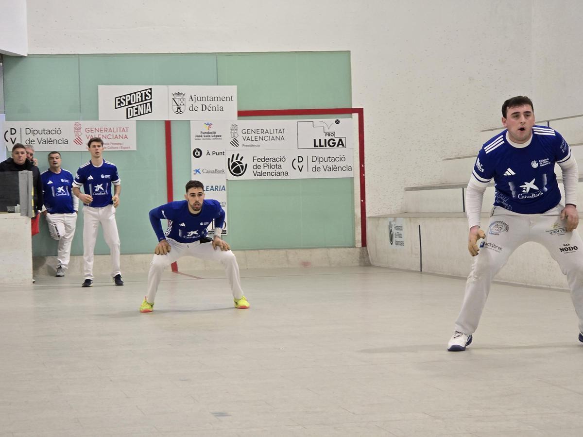 Julio Palau, Gimeno i Rubén al trinquet de Dénia.
