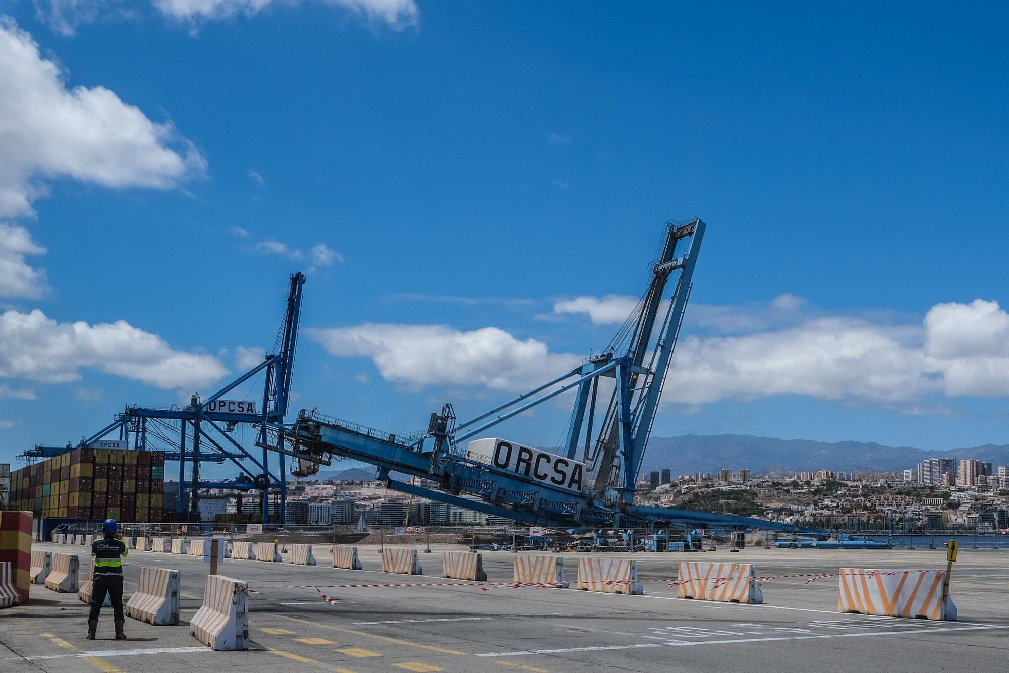 Desmontaje Grúa OPCSA en Puerto de Las Palmas