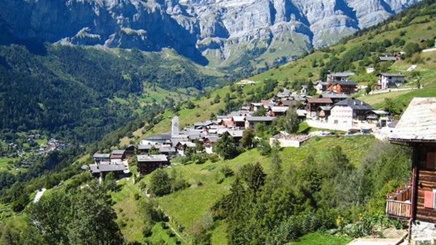 Imagen de Albinen, en los Alpes suizos.