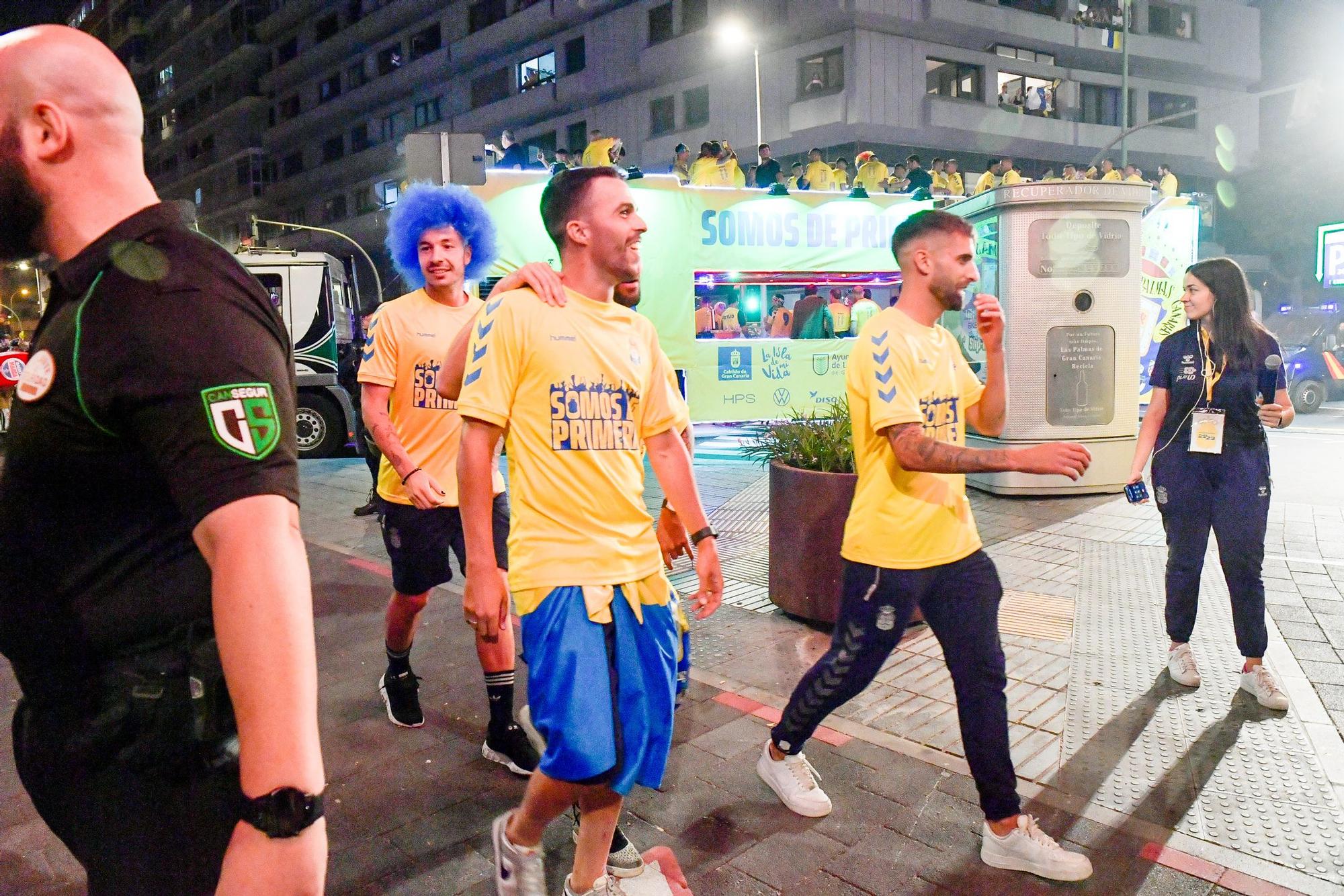 Así fue la celebración por el ascenso de la UD Las Palmas en Mesa y López