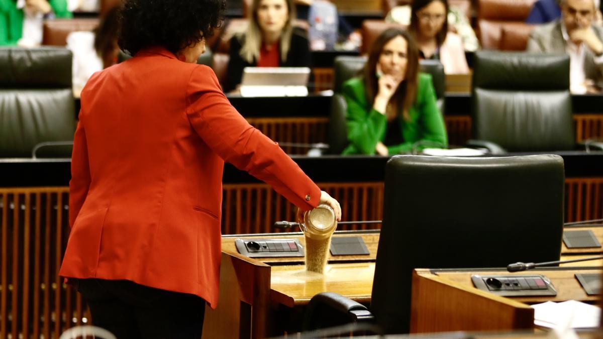 La presidenta del Grupo Mixto-Adelante Andalucía, Maribel Mora.