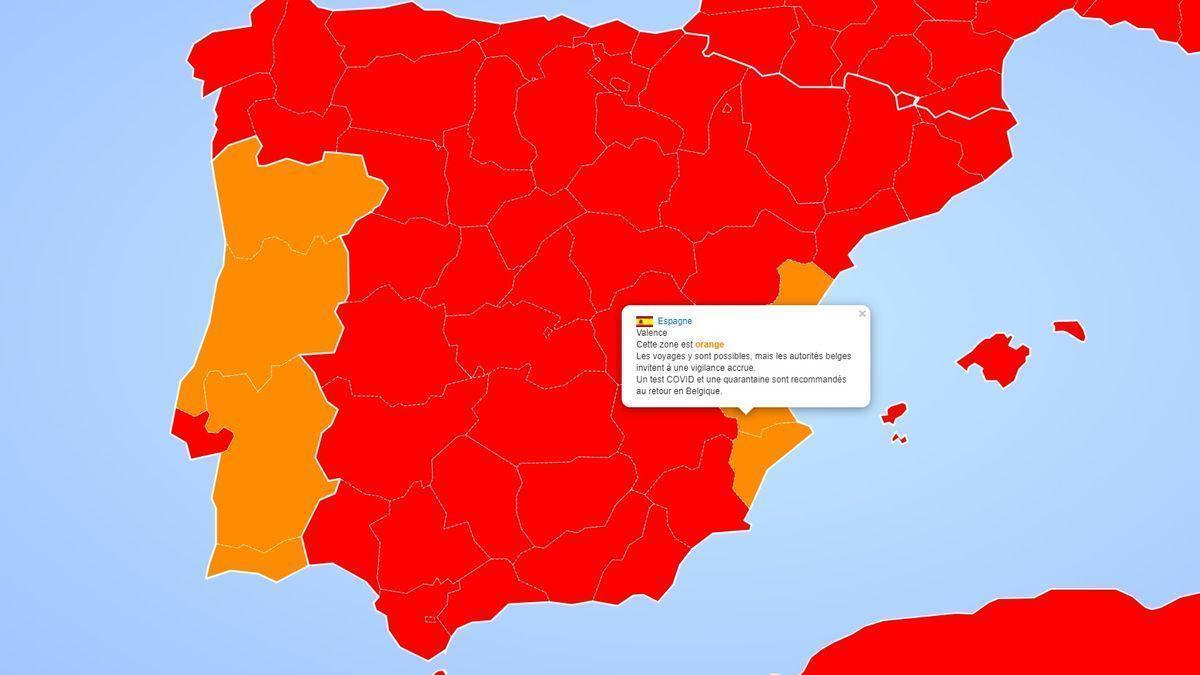 Bélgica saca a la Comunitat Valenciana de su &#039;lista roja&#039; por coronavirus