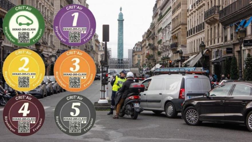París ya obliga a que todos los vehículos lleven etiquetas según contaminan
