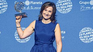 Paloma Sánchez-Garnica, tras ganar el Premio Planeta con Victoria.