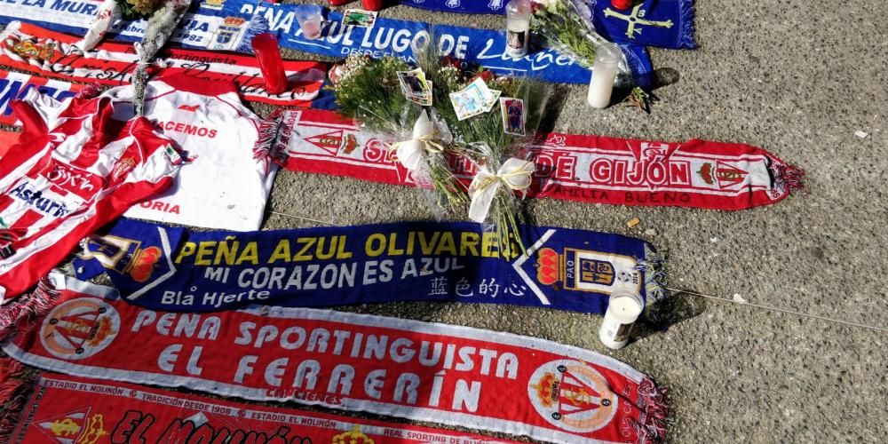 El altar a Quini, lugar de peregrinación