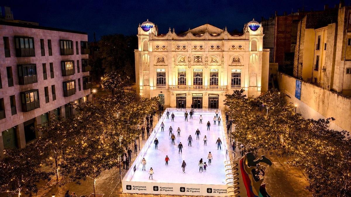 Imatge virtual del projecte de pista de gel a la plaça Josep Pla